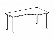 Стол эргономичный правый на H-обр. металлокаркасе со сторонами 60 см