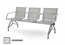 Фото Трехместная секция FERRUM | ФЕРРУМ СМ 86/3-03, 1720х600х780мм
