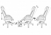 Фото Кресло руководителя T-9922WALNUT мультиблок, до 200 кг, кожа